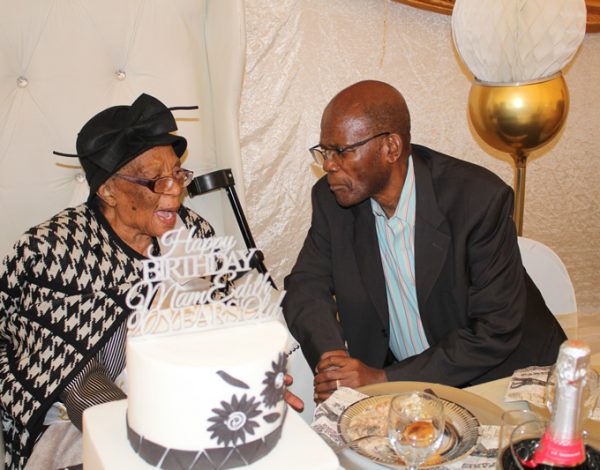 Mama’s 90th birthday with the late Comrade Zola Skweyiya